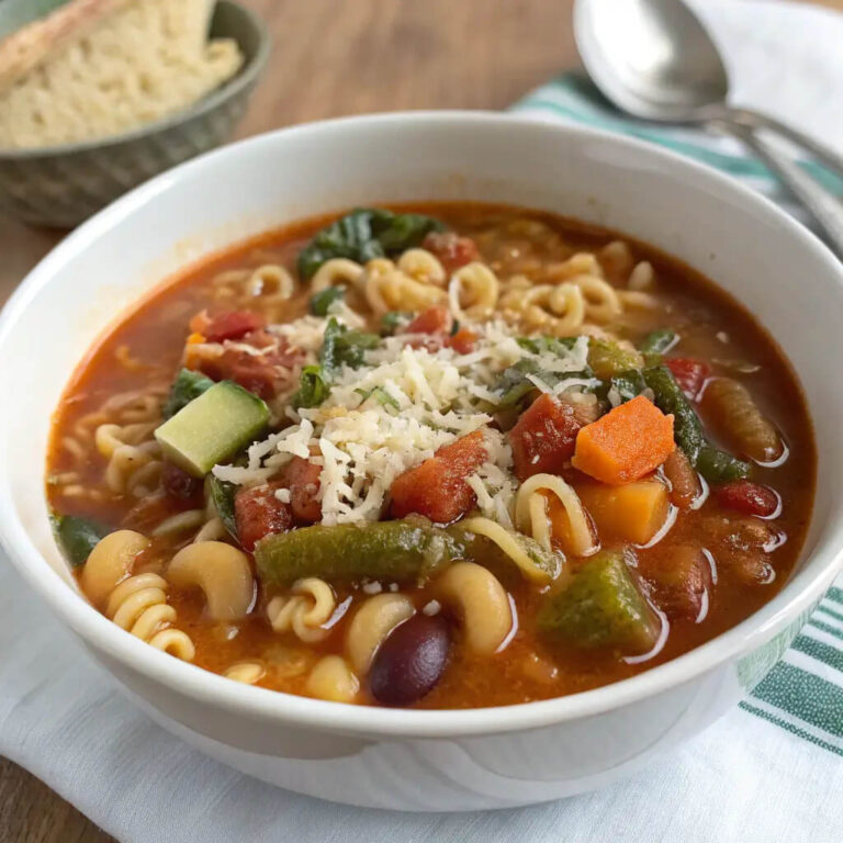 Classic Minestrone Soup with Gluten Free Noodles A Comforting Meal