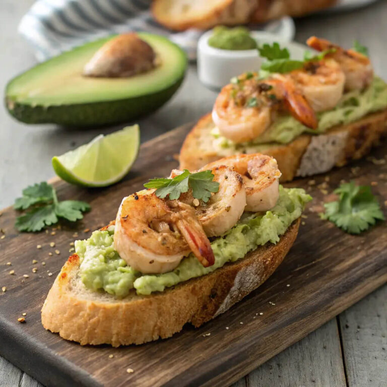 Garlic Shrimp Crostini with Avocado A Flavorful Starter
