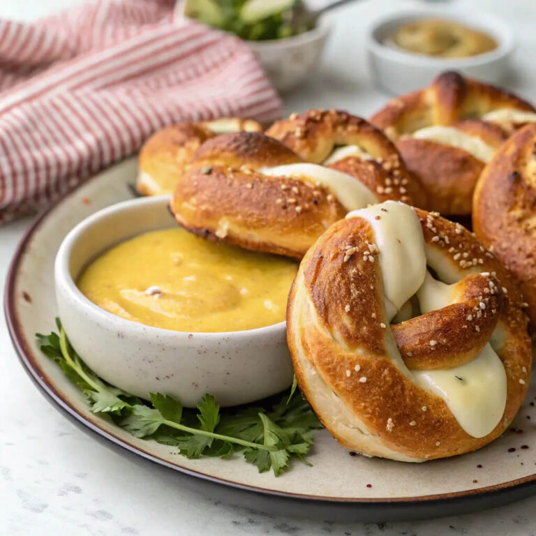 Mozzarella Stuffed Soft Pretzels for a Cheesy Snack