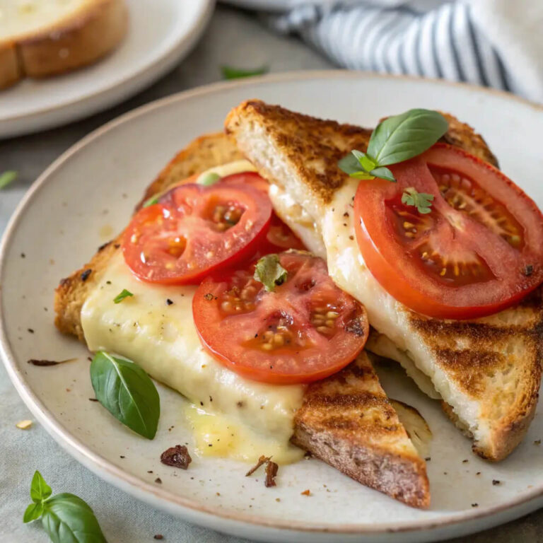 A Classic Open Faced Grilled Cheese with Tomato You’ll Love