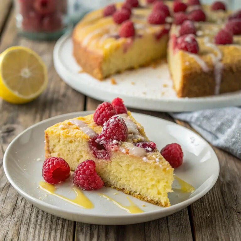 A Tangy and Sweet Raspberry Lemon Polenta Cake