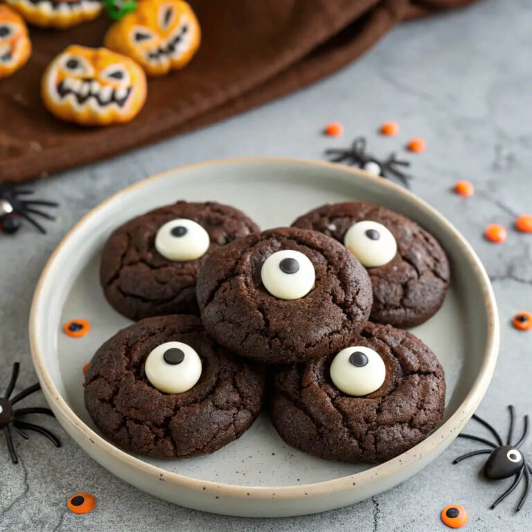 Spooky Double Chocolate Eyeball Cookies for Halloween Fun
