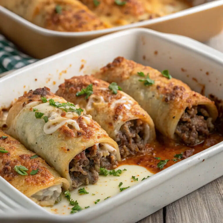 Cheesy beefy roll-ups, savory and easy to make