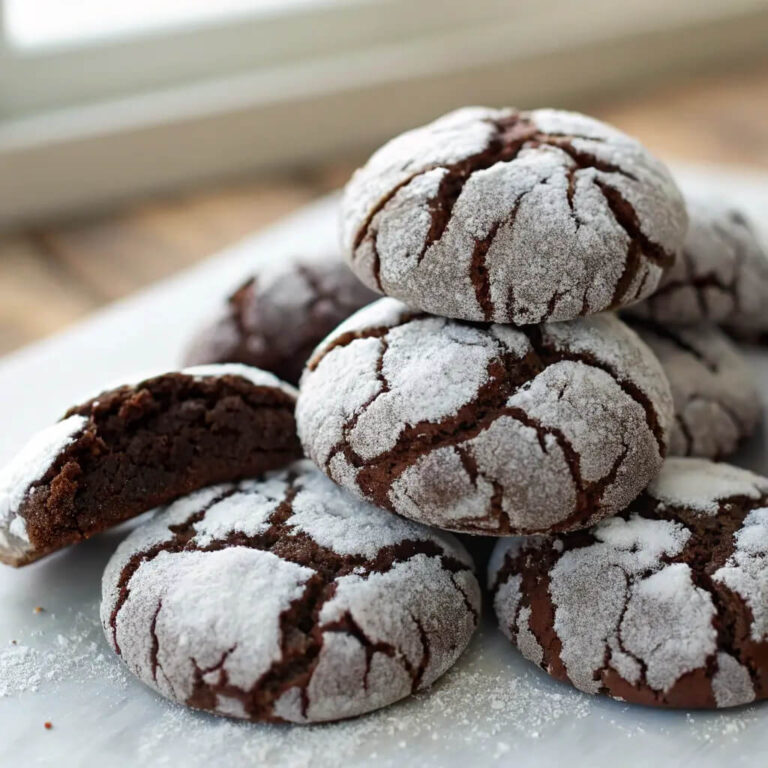 Chocolate crinkle cookies, soft and chewy with a delicious crackle