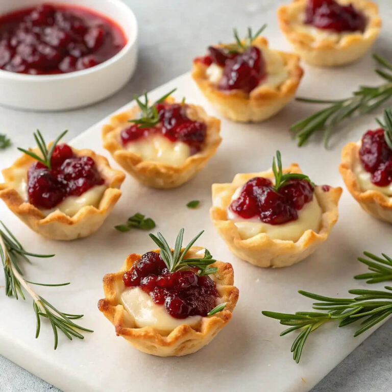 Cranberry brie bites, sweet, savory, and perfect for snacking