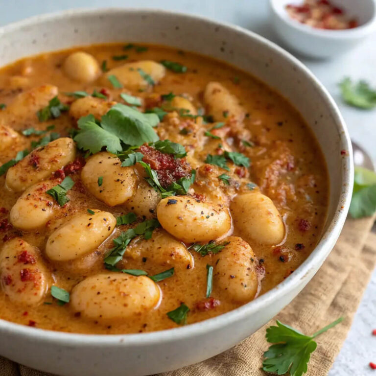 A creamy butter bean curry that’s hearty and comforting