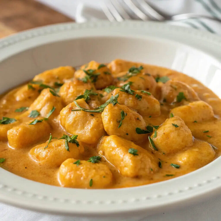 Creamy pumpkin gnocchi recipe, rich and comforting for fall