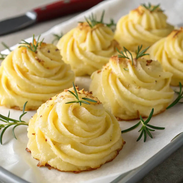 Duchess potatoes, creamy and indulgent with a beautiful presentation