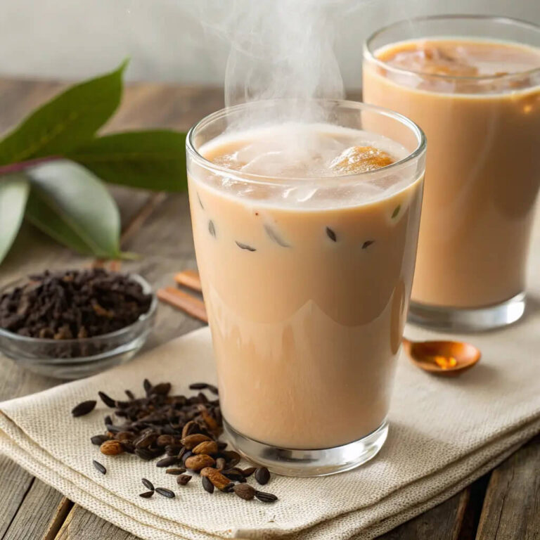 Earl Grey milk tea, a soothing and fragrant drink