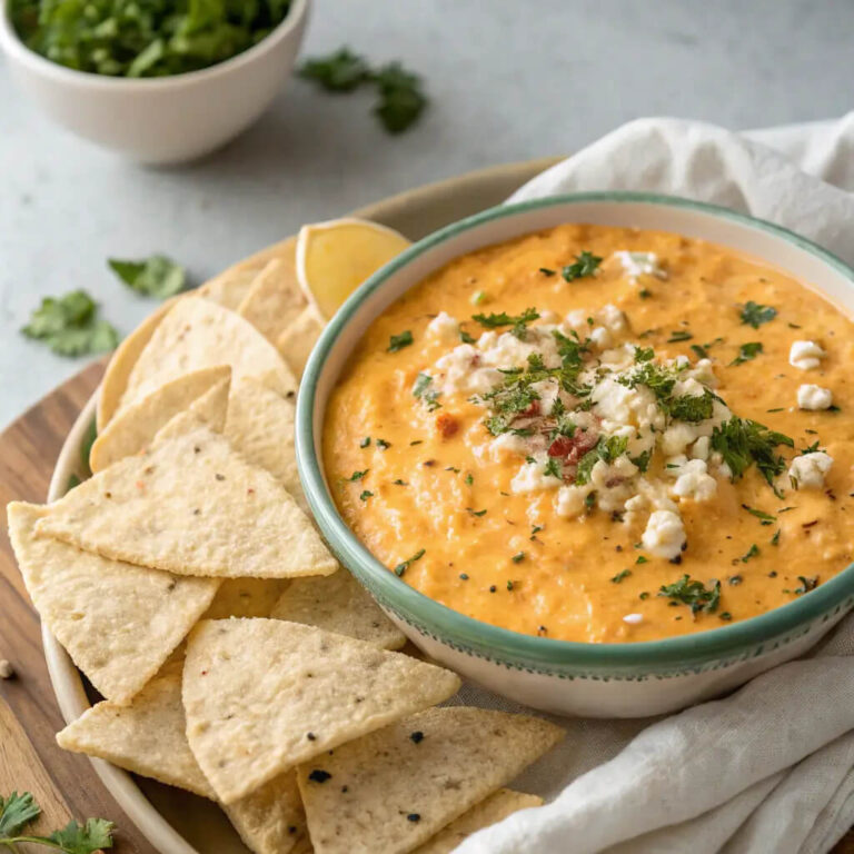 High-protein cottage cheese queso, a healthy twist on a classic dip