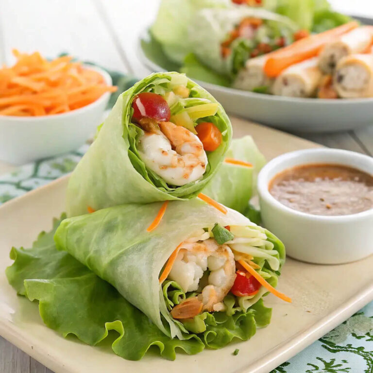Lettuce wrap summer rolls, a light and fresh meal wrapped in lettuce