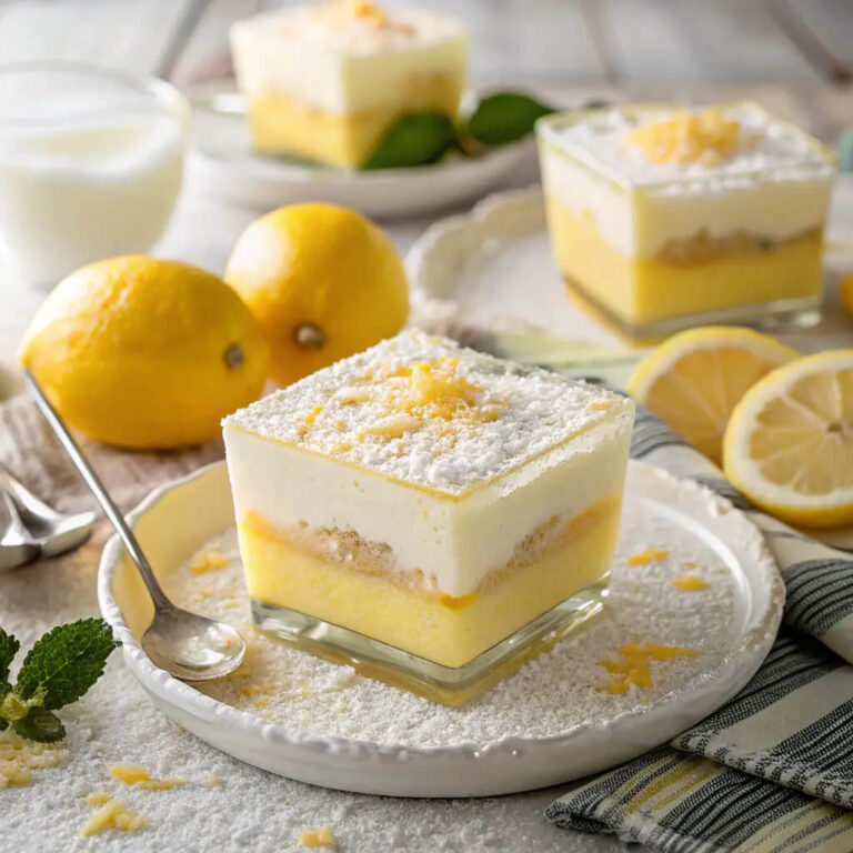 Luscious lemon vanilla delight, a creamy and refreshing dessert