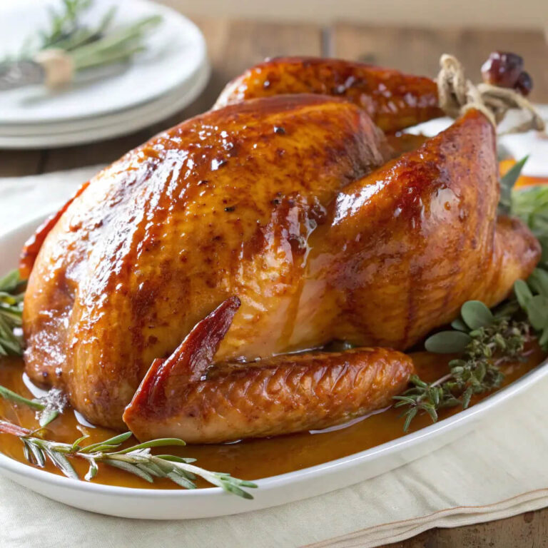 Maple butter-glazed turkey that’s sweet and savory in every bite
