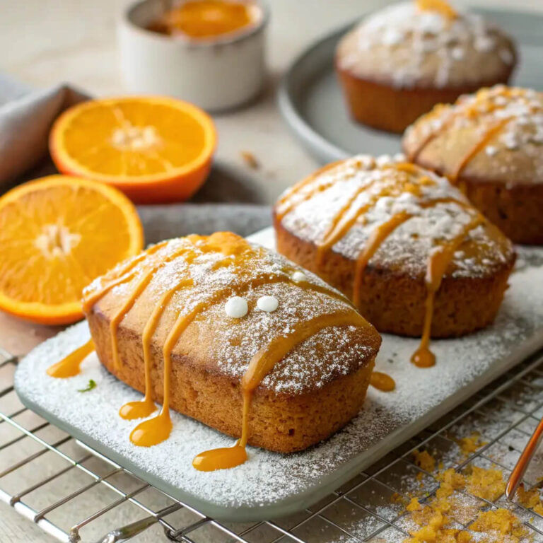 Orange ginger honey cakes, a spiced and citrusy dessert