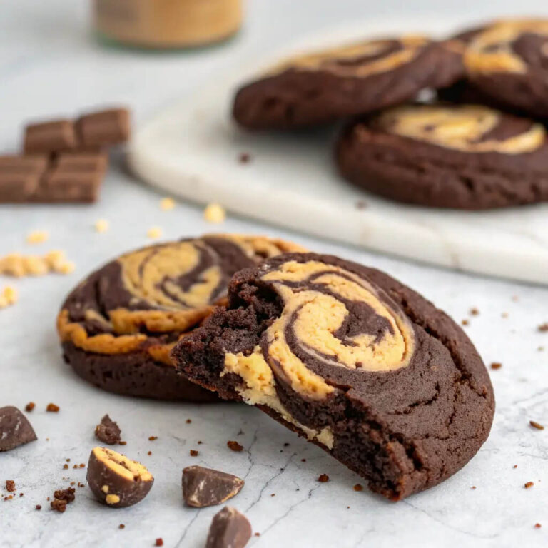 Peanut butter brownie swirl cookies, a decadent, chocolatey treat