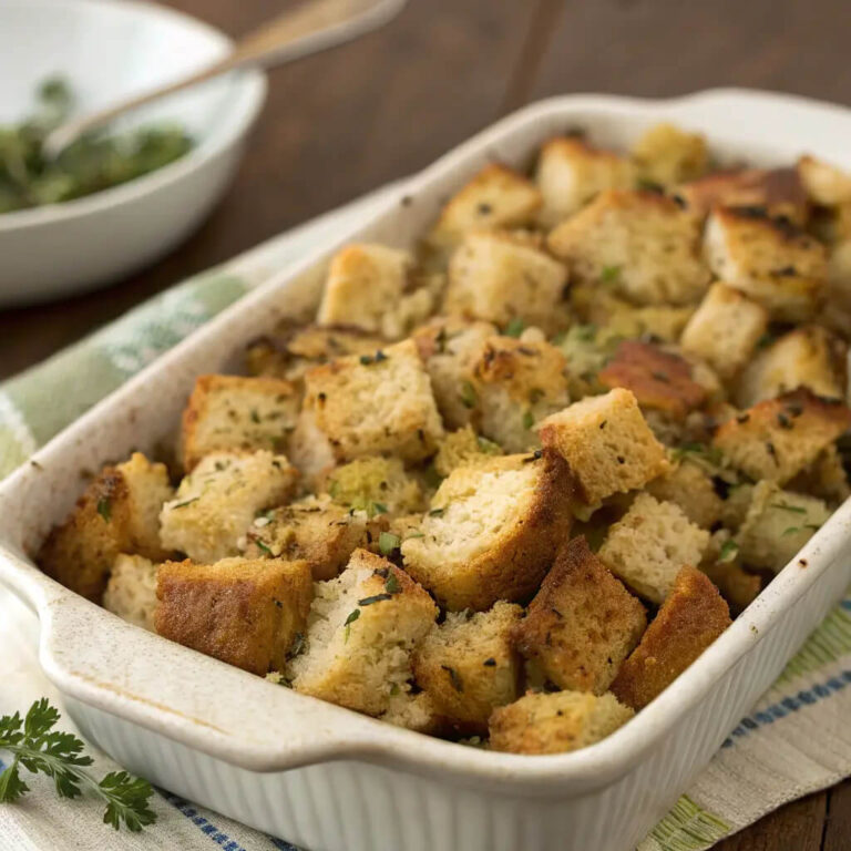 Homemade stuffing that’s fluffy, savory, and the perfect side
