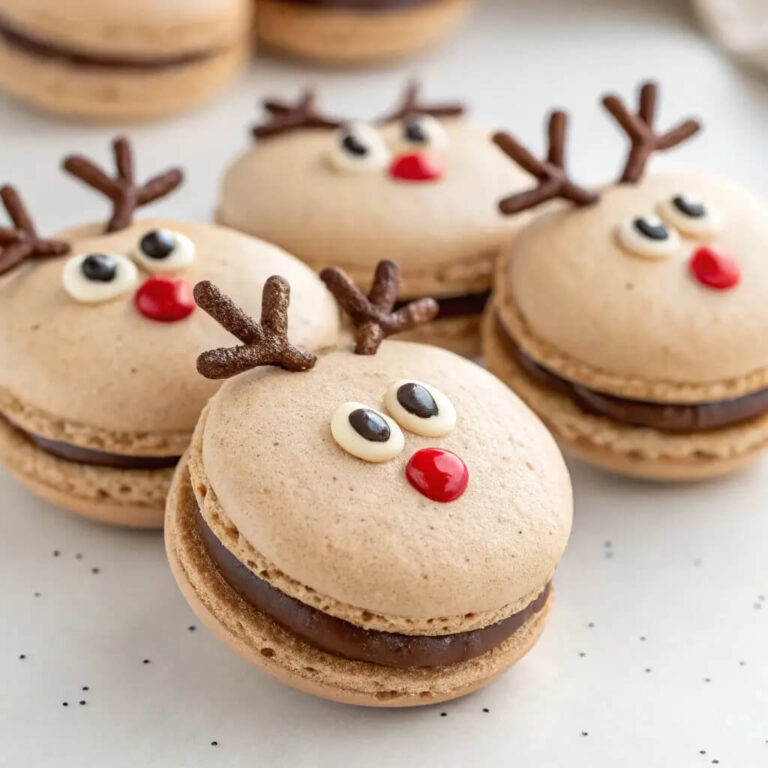 Reindeer macarons, adorable and delicious holiday treats