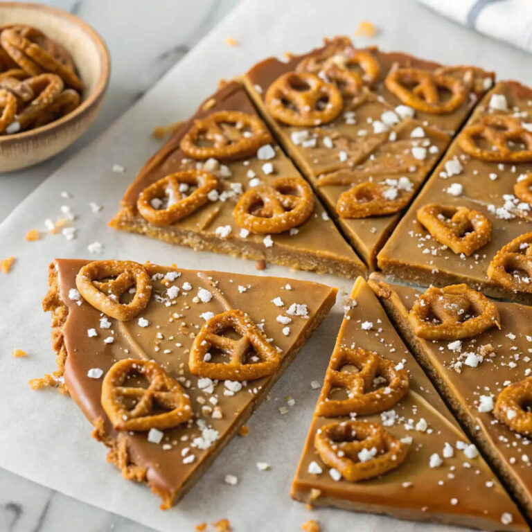 Salted caramel pretzel bark, a crunchy and sweet treat