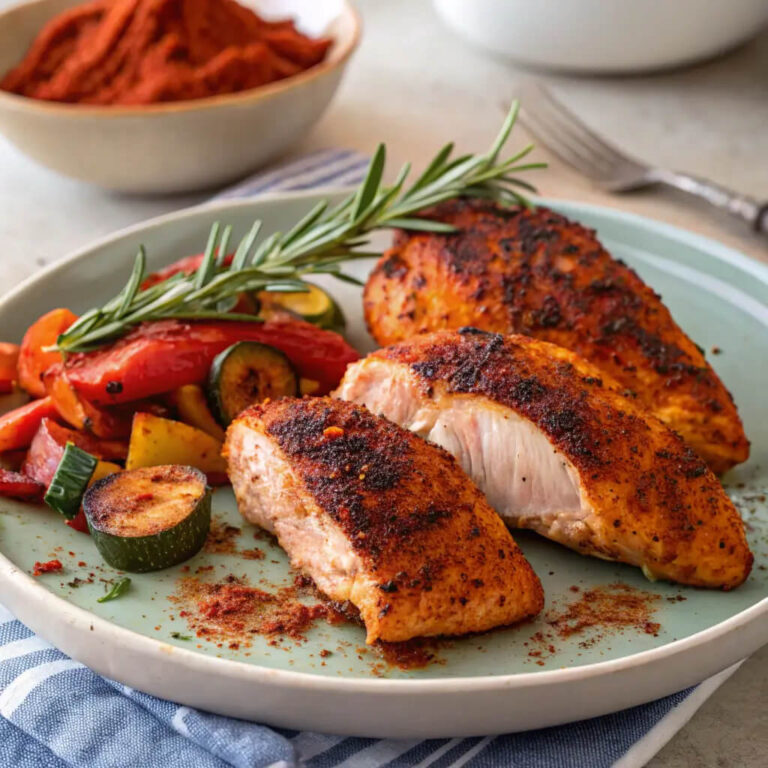 Smoked paprika chicken, tender and packed with flavor