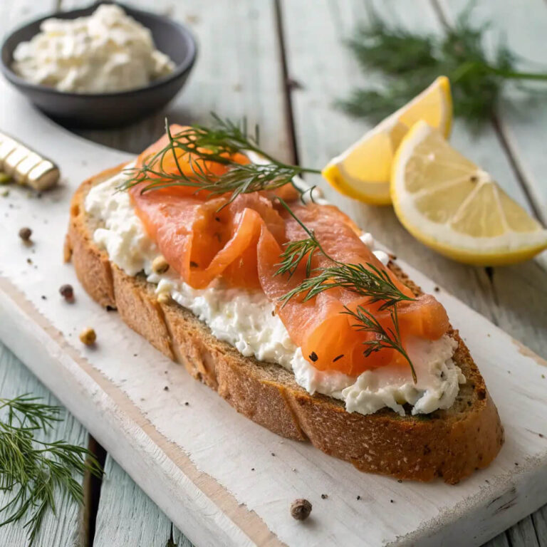 Smoked salmon cottage cheese toast, light yet filling