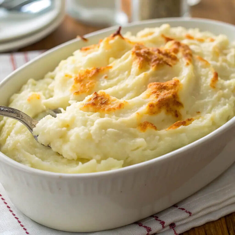 Creamiest baked mashed potatoes, a must-have side for any meal