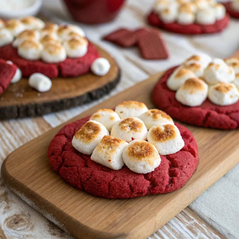 Toasted marshmallow red velvet cookies, a nostalgic twist on classic red velvet
